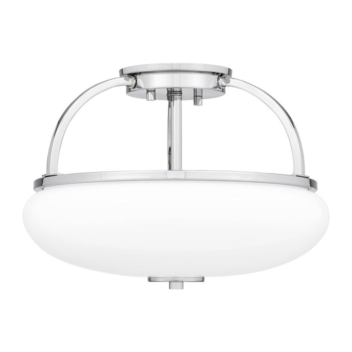 Quoizel Easton 3 Light Semi-Flush Mount, Opal