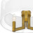 Quoizel Bodnar 3 Light Semi-Flush Mount, Aged Brass/Organza/White