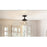 Quoizel Wrede 1 Light Semi-Flush Mount, Matte Black/Clear