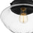 Quoizel Wrede 1 Light Semi-Flush Mount, Matte Black/Clear