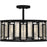 Quoizel Bankston 4 Light Semi-Flush Mount, Matte Black/Mercury