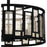 Quoizel Bankston 4 Light Semi-Flush Mount, Matte Black/Mercury