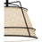Quoizel Burbidge 1 Light Semi-Flush Mount, Matte Black/Cream Linen