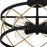 Quoizel Cedar Park 4 Light Semi-Flush Mount, Matte Black