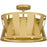 Quoizel Sage 3 Light Semi-Flush Mount, Soft Gold/Metal