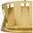 Quoizel Sage 3 Light Semi-Flush Mount, Soft Gold/Metal