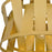 Quoizel Sage 3 Light Semi-Flush Mount, Soft Gold/Metal