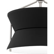 Quoizel Nira 13in 2-Light Semi-Flush Mount | Industrial Brushed Nickel and Matte Black Metal | Foyer & Kitchen | 13 x 13 x 12 in | Model QSF6166BN