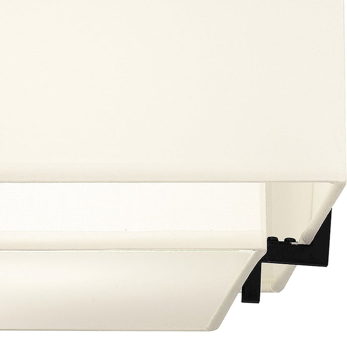 Quoizel Renzo 2 Light Semi-Flush Mount, Matte Black/Beige Fabric