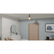 Quoizel Delilah 18in 1-Light Semi-Flush Mount | Coastal Matte Black and Natural Rattan | Bedroom & Hallway | 18 x 18 x 15 in | Model QSF6207MBK