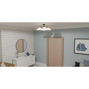 Quoizel Graft 24in 4-Light Semi-Flush Mount | Transitional Matte Black and Opal Etched Glass | Bedroom & Hallway | Model QSF6218MBK