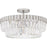 Quoizel Starlight 4Lt Semi-Flush Mount, Nickel/Clear Crystal Glass