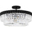 Quoizel Starlight 4Lt Semi-Flush Mount, Black/Clear Crystal Glass