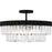 Quoizel Starlight 4Lt Semi-Flush Mount, Black/Clear Crystal Glass