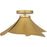 Quoizel Wisp 1 Light Semi-Flush Mount, Light Gold/Metal