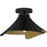 Quoizel Wisp 1 Light Semi-Flush Mount, Matte Black/Metal - QSF6747MBK