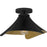 Quoizel Wisp 1 Light Semi-Flush Mount, Matte Black/Metal