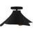 Quoizel Wisp 1 Light Semi-Flush Mount, Matte Black/Metal