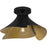 Quoizel Wisp 1 Light Semi-Flush Mount, Matte Black/Metal