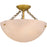 Quoizel Baylor 3 Light Semi-Flush Mount, Gold/Alabaster Glass - QSF6751BRG