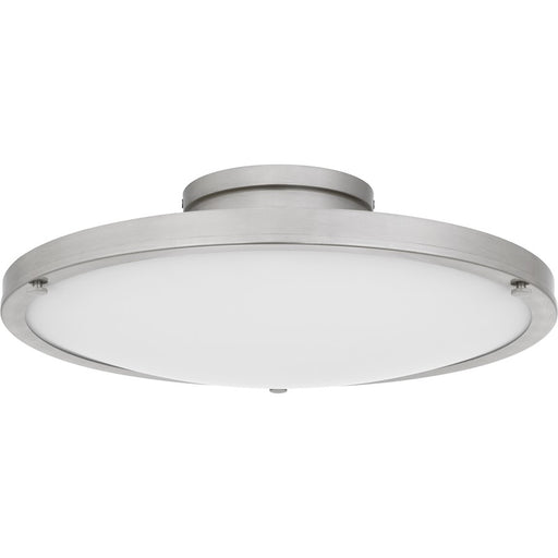 Quoizel Donne Lt Semi-Flush, Nickel/Etched Painted White Inside