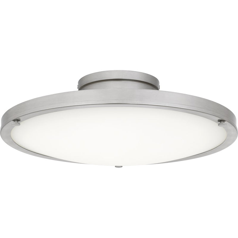Quoizel Donne Lt Semi-Flush, Nickel/Etched Painted White Inside