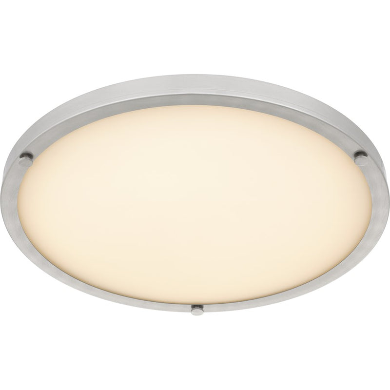 Quoizel Donne Lt Semi-Flush, Nickel/Etched Painted White Inside