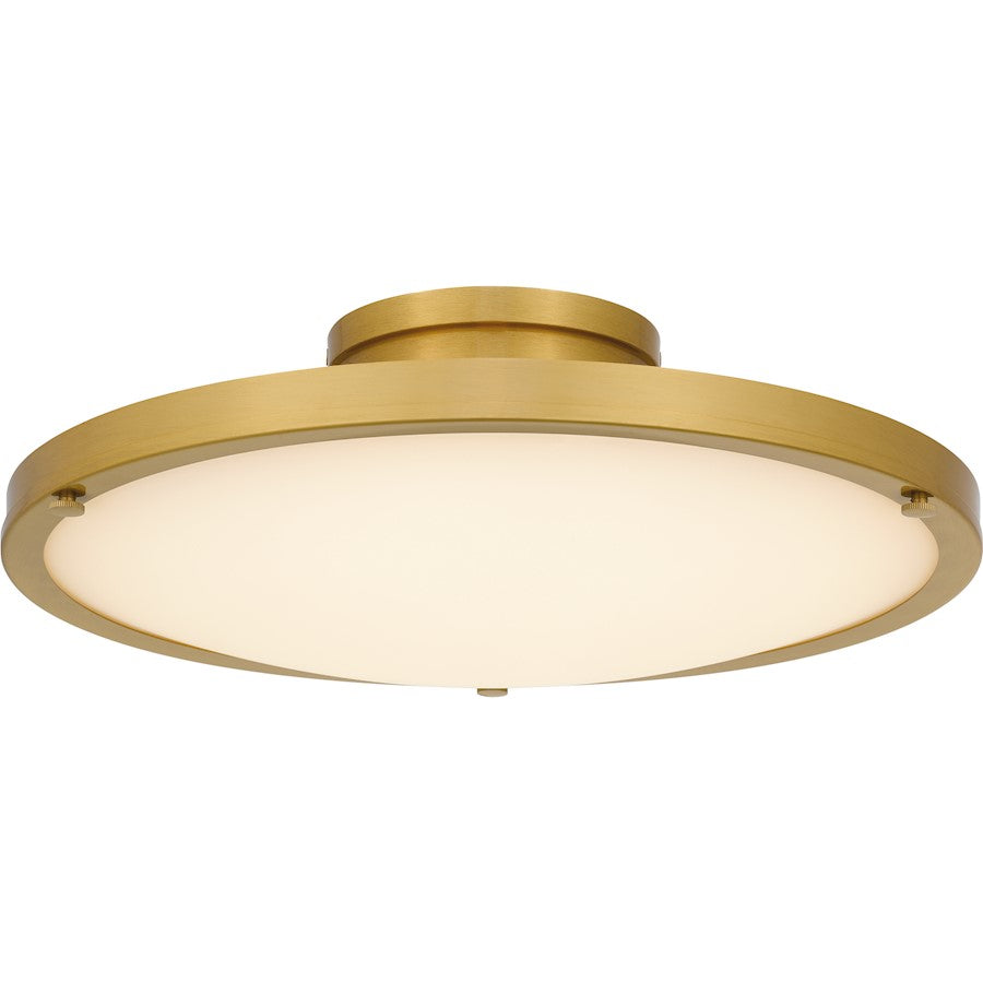 Quoizel Donne Lt Semi-Flush Mount, Gold/Etched Painted White Inside - QSF6784BRG