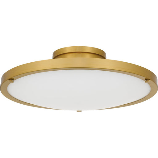 Quoizel Donne Lt Semi-Flush Mount, Gold/Etched Painted White Inside