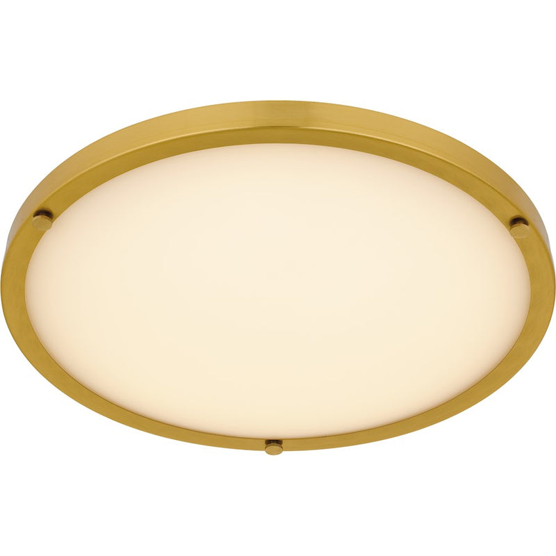 Quoizel Donne Lt Semi-Flush Mount, Gold/Etched Painted White Inside