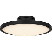 Quoizel Donne Lt Semi-Flush, Black/Etched Painted White Inside - QSF6784MBK