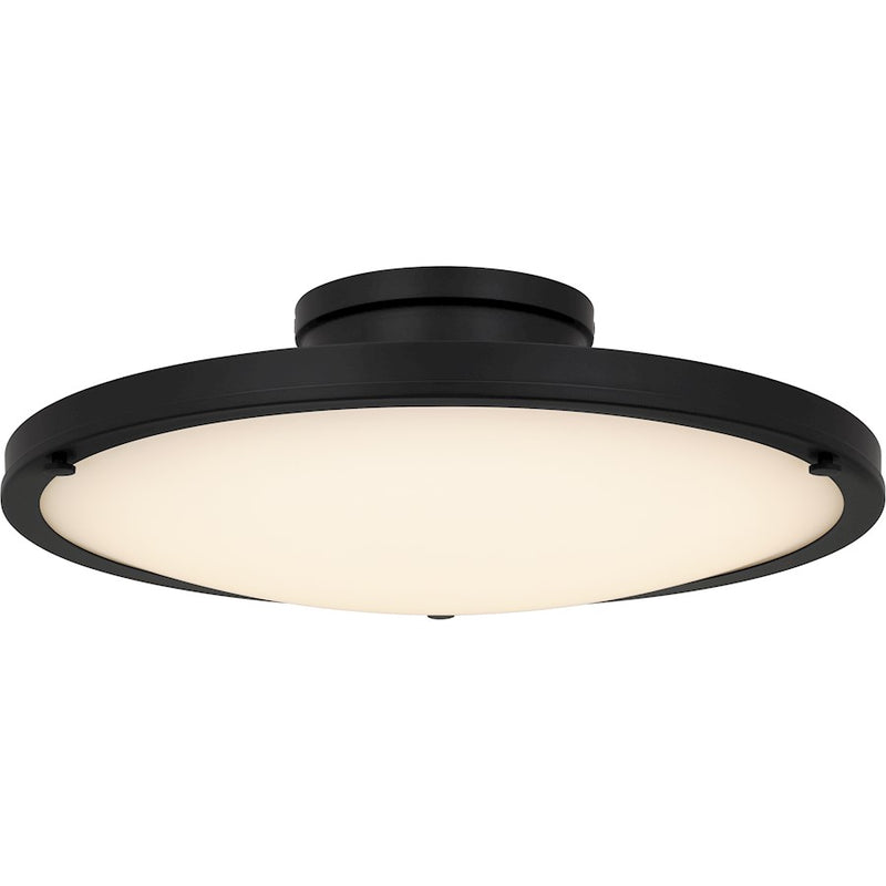 Quoizel Donne Lt Semi-Flush, Black/Etched Painted White Inside - QSF6784MBK
