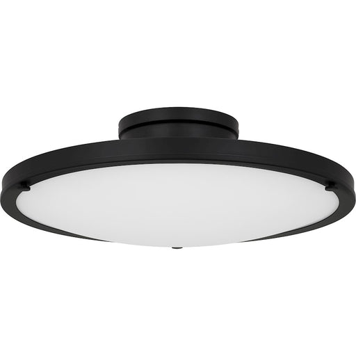 Quoizel Donne Lt Semi-Flush, Black/Etched Painted White Inside