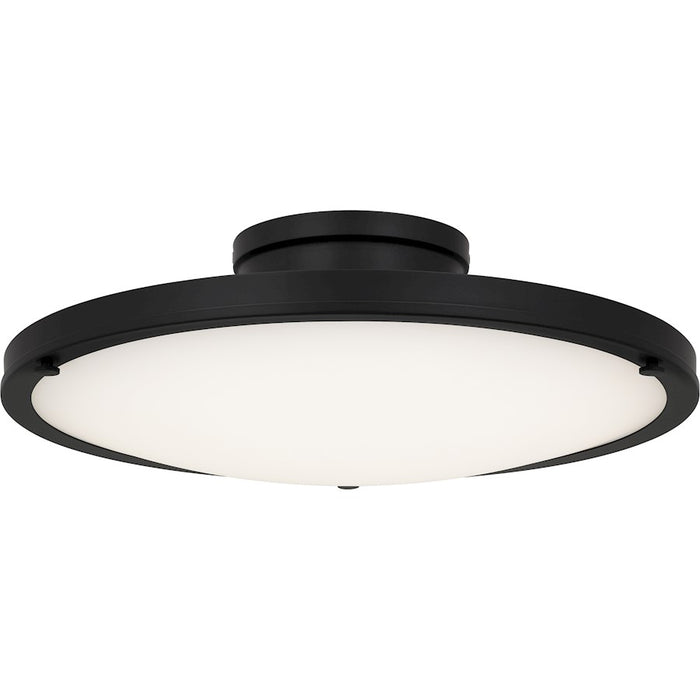 Quoizel Donne Lt Semi-Flush, Black/Etched Painted White Inside
