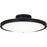 Quoizel Donne Lt Semi-Flush, Black/Etched Painted White Inside