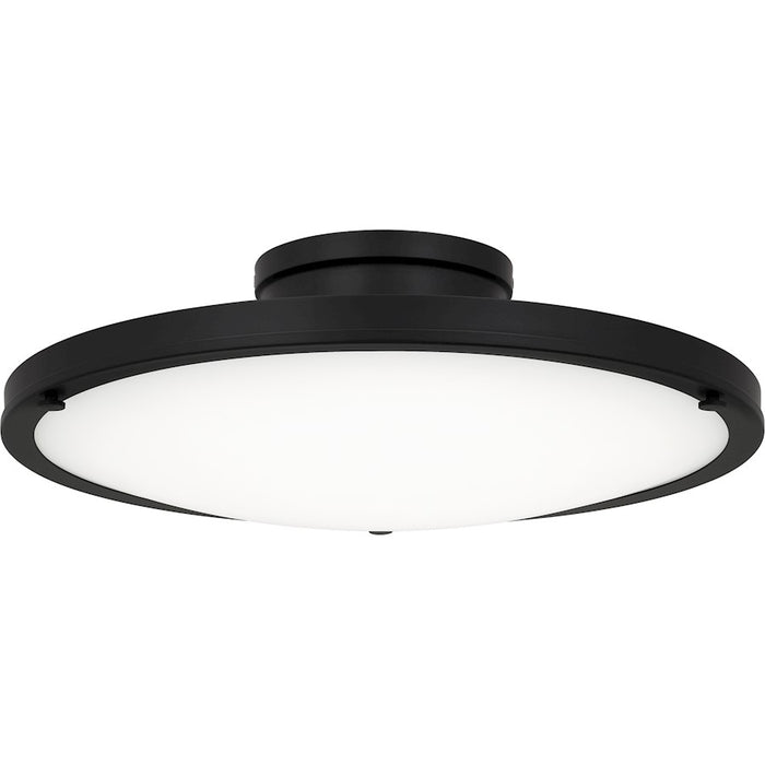 Quoizel Donne Lt Semi-Flush, Black/Etched Painted White Inside