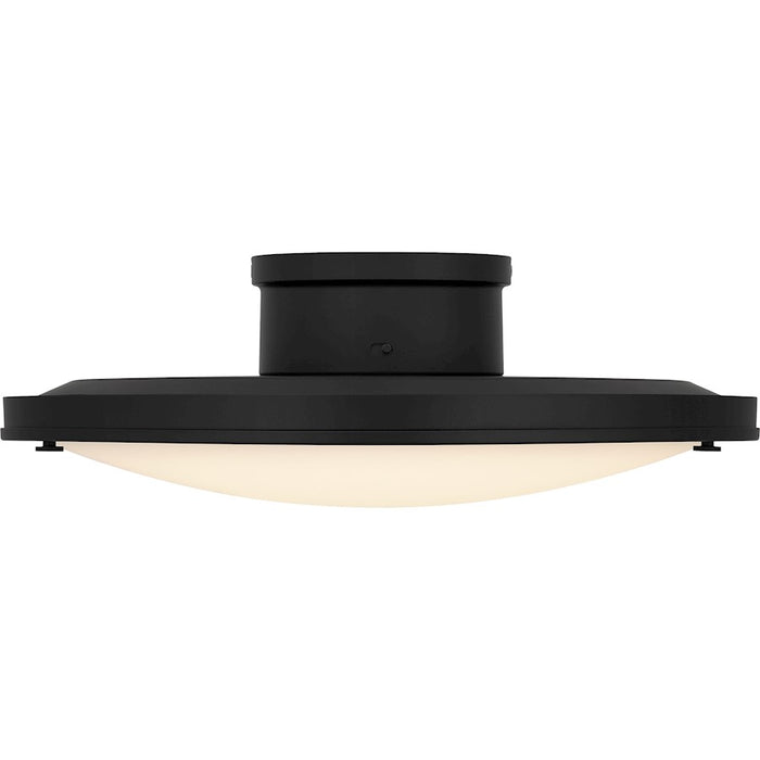Quoizel Donne Lt Semi-Flush, Black/Etched Painted White Inside