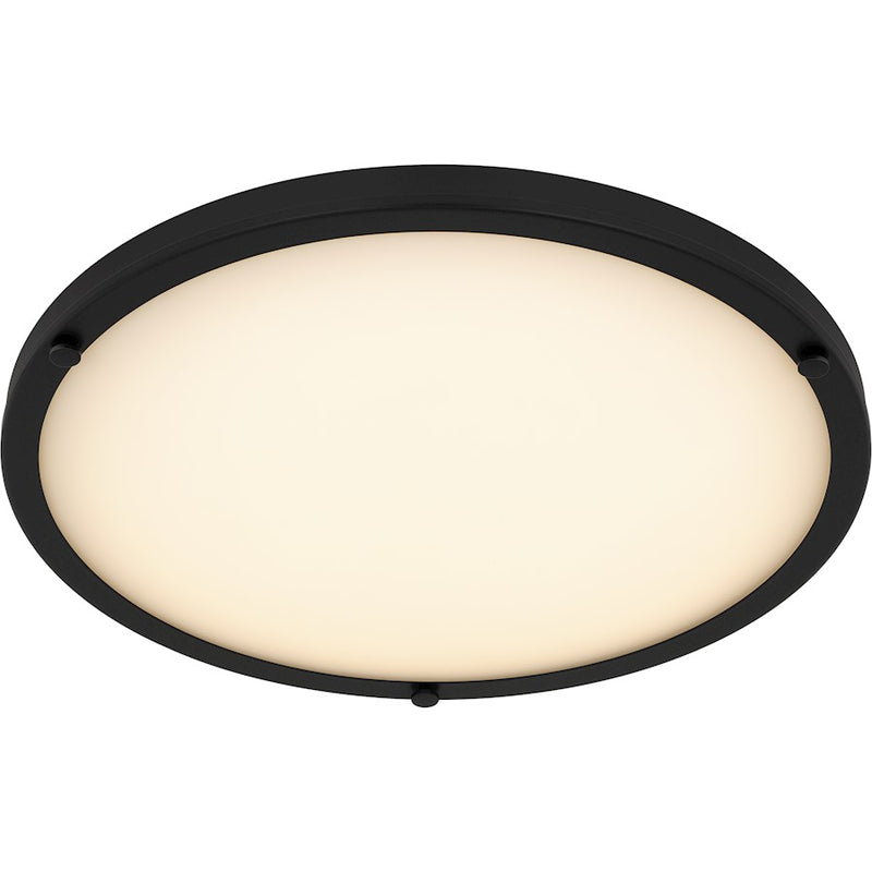 Quoizel Donne Lt Semi-Flush, Black/Etched Painted White Inside