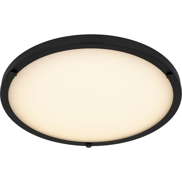 Quoizel Donne Lt Semi-Flush, Black/Etched Painted White Inside