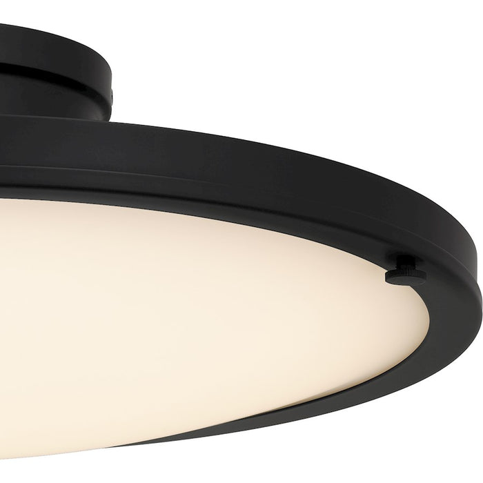 Quoizel Donne Lt Semi-Flush, Black/Etched Painted White Inside