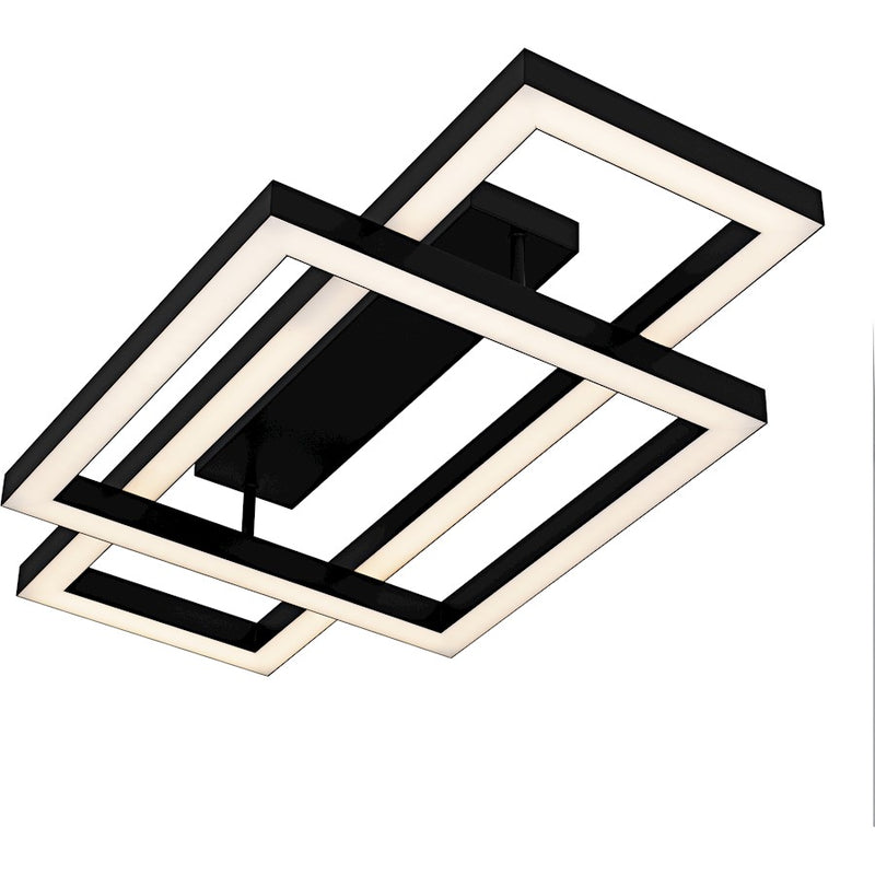 Quoizel Lawless Light Semi-Flush Mount, Matte Black
