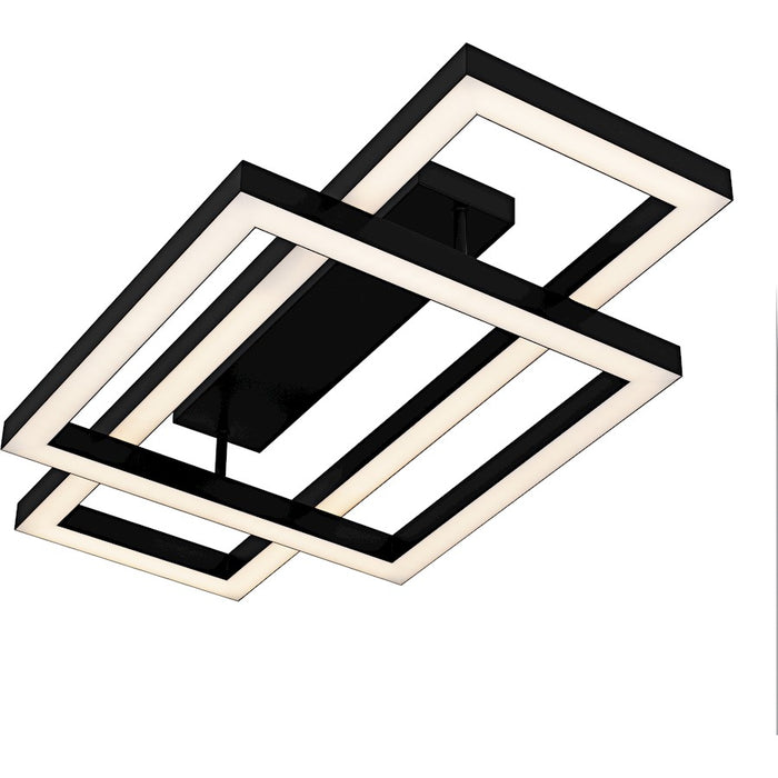 Quoizel Lawless Light Semi-Flush Mount, Matte Black