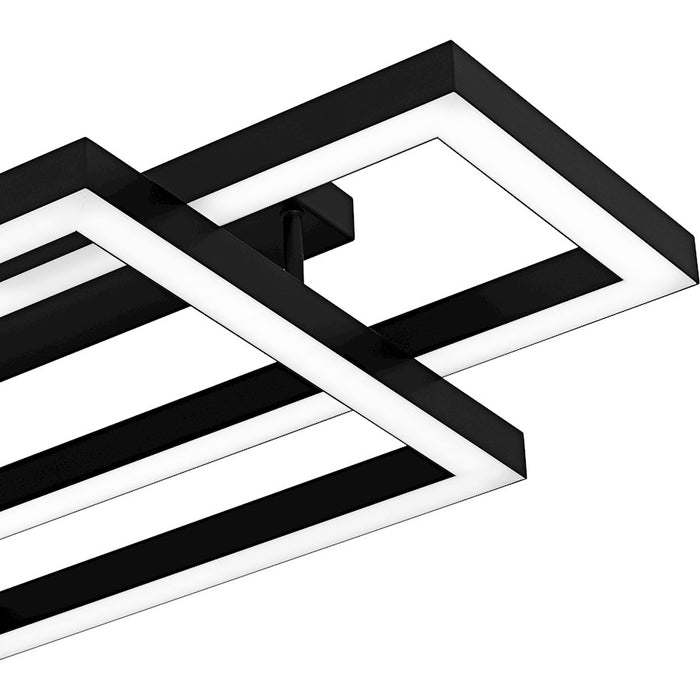 Quoizel Lawless Light Semi-Flush Mount, Matte Black