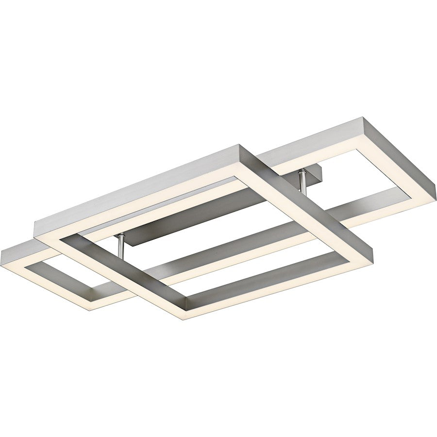Quoizel Lawless Light Semi-Flush Mount, Painted Brushed Nickel/ - QSF6792PBN