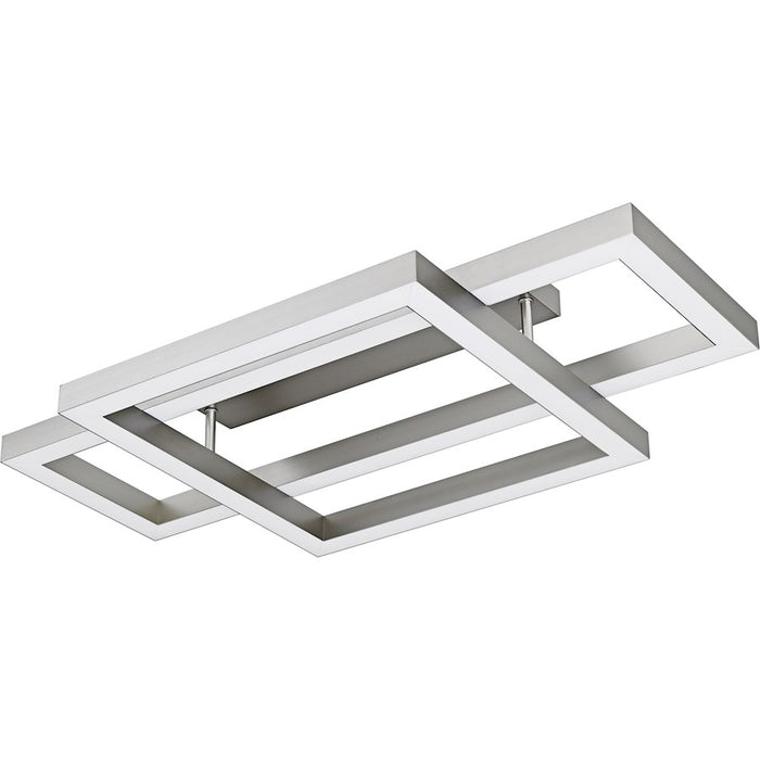 Quoizel Lawless Light Semi-Flush Mount, Painted Brushed Nickel