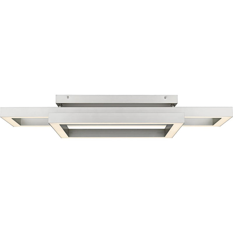 Quoizel Lawless Light Semi-Flush Mount, Painted Brushed Nickel