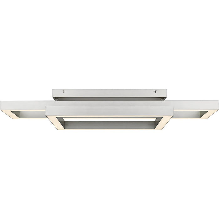 Quoizel Lawless Light Semi-Flush Mount, Painted Brushed Nickel