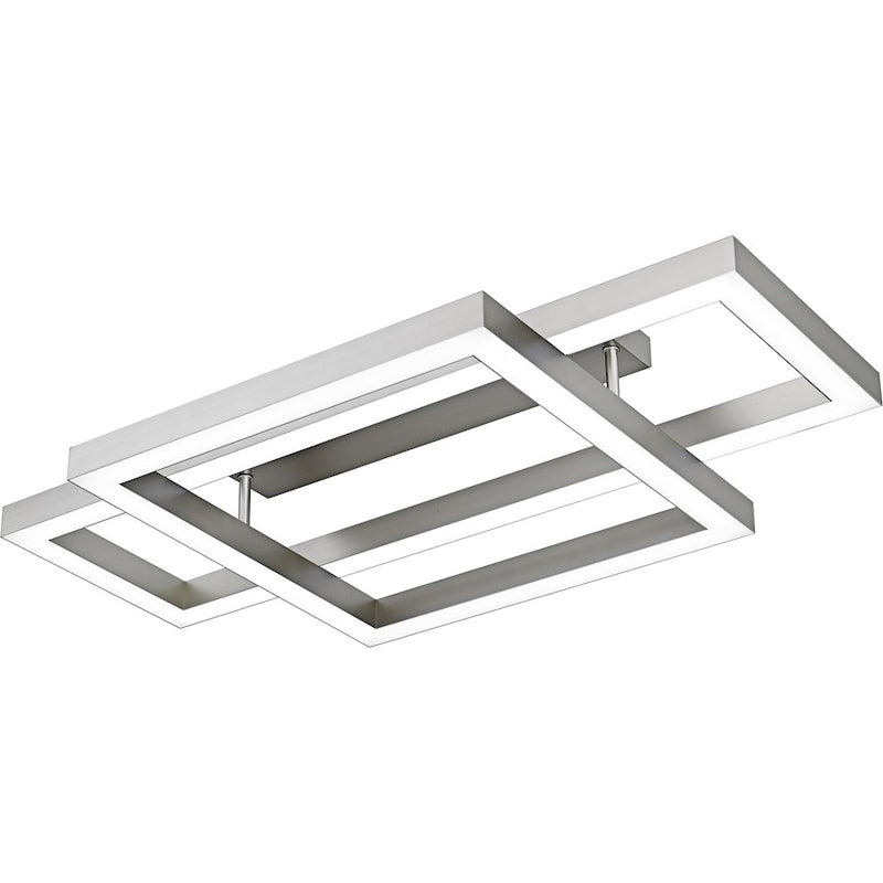 Quoizel Lawless Light Semi-Flush Mount, Painted Brushed Nickel