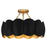 Quoizel Santana 4Light Semi-Flush Mount, Matte Black/Metal - QSF6794MBK