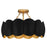 Quoizel Santana 4Light Semi-Flush Mount, Matte Black/Metal